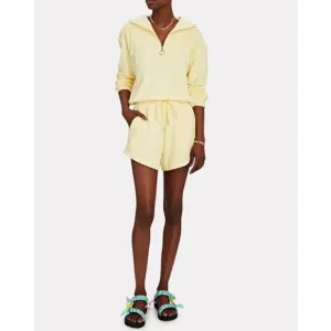 NWT Jonathan Simkhai Standard Evie Terry Sweat Shorts Lemon Women's Size XL