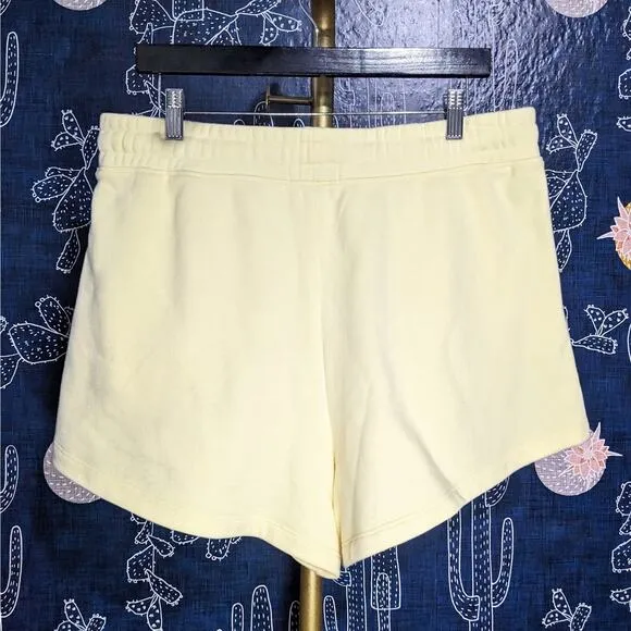 NWT Jonathan Simkhai Standard Evie Terry Sweat Shorts Lemon Women's Size XL