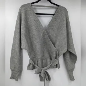 NWT LULU'S Faux Wrap Cropped Dolman Sweater