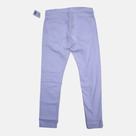 NWT Rag &amp; Bone Dre Capri Distressed Staggered Raw Hem White Denim Jeans Size 26