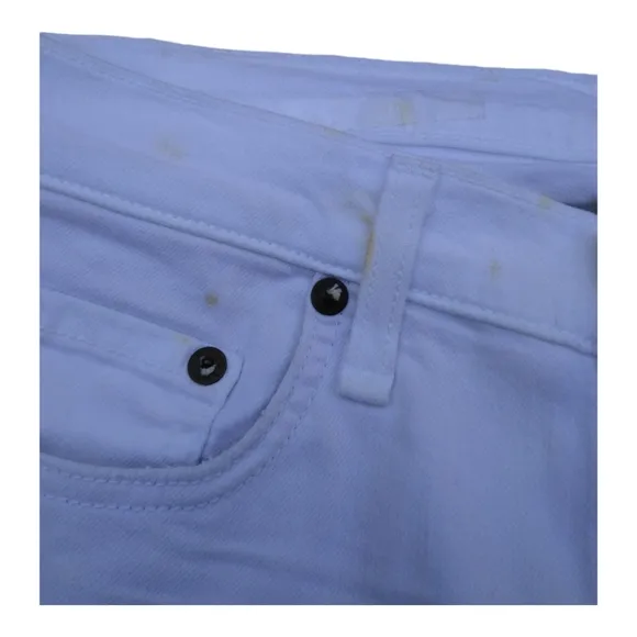 NWT Rag &amp; Bone Dre Capri Distressed Staggered Raw Hem White Denim Jeans Size 26