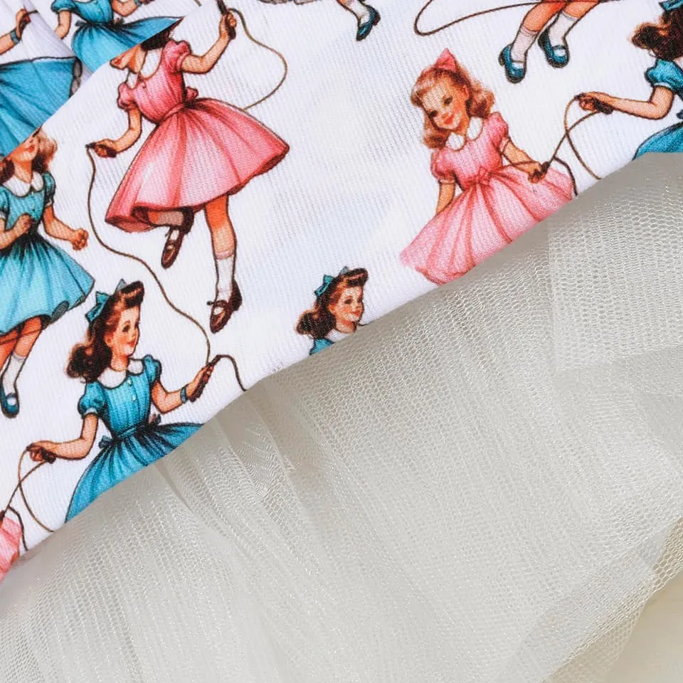 Ocean Baby Girls Classic Pin Up Girl Petticoat Layered Dress (12M-10Yrs)