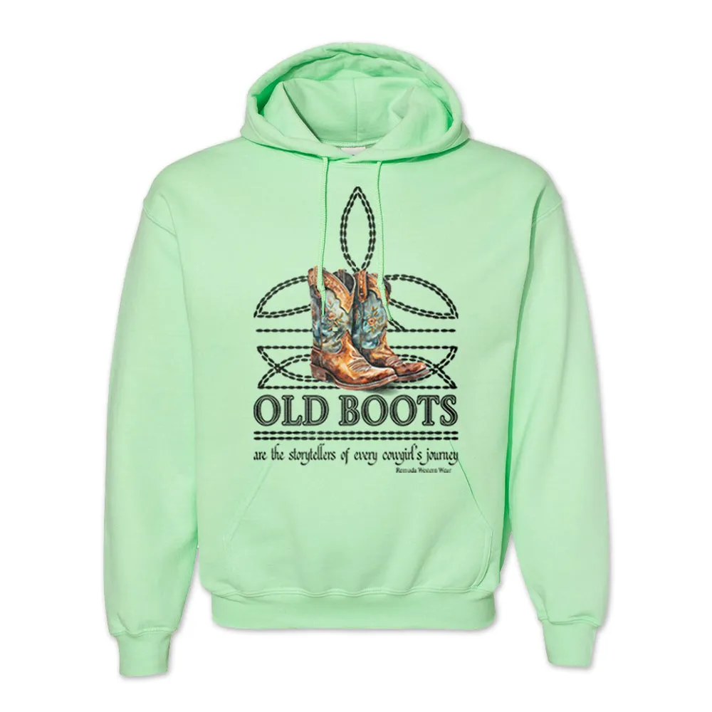 Old Boots - Adult Women's Western Pullover Hoodie