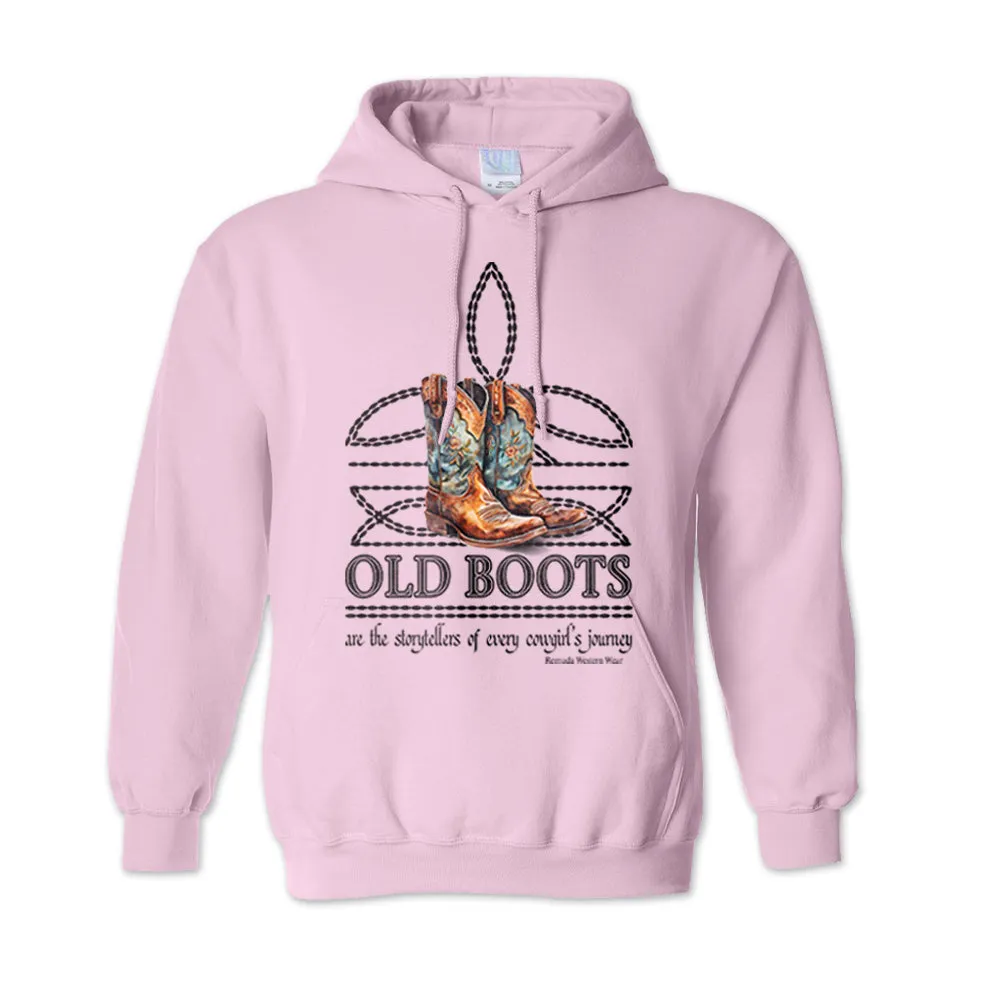 Old Boots - Adult Women's Western Pullover Hoodie