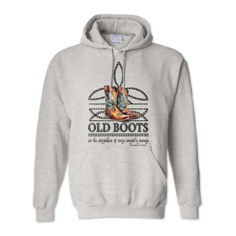 Old Boots - Adult Women's Western Pullover Hoodie