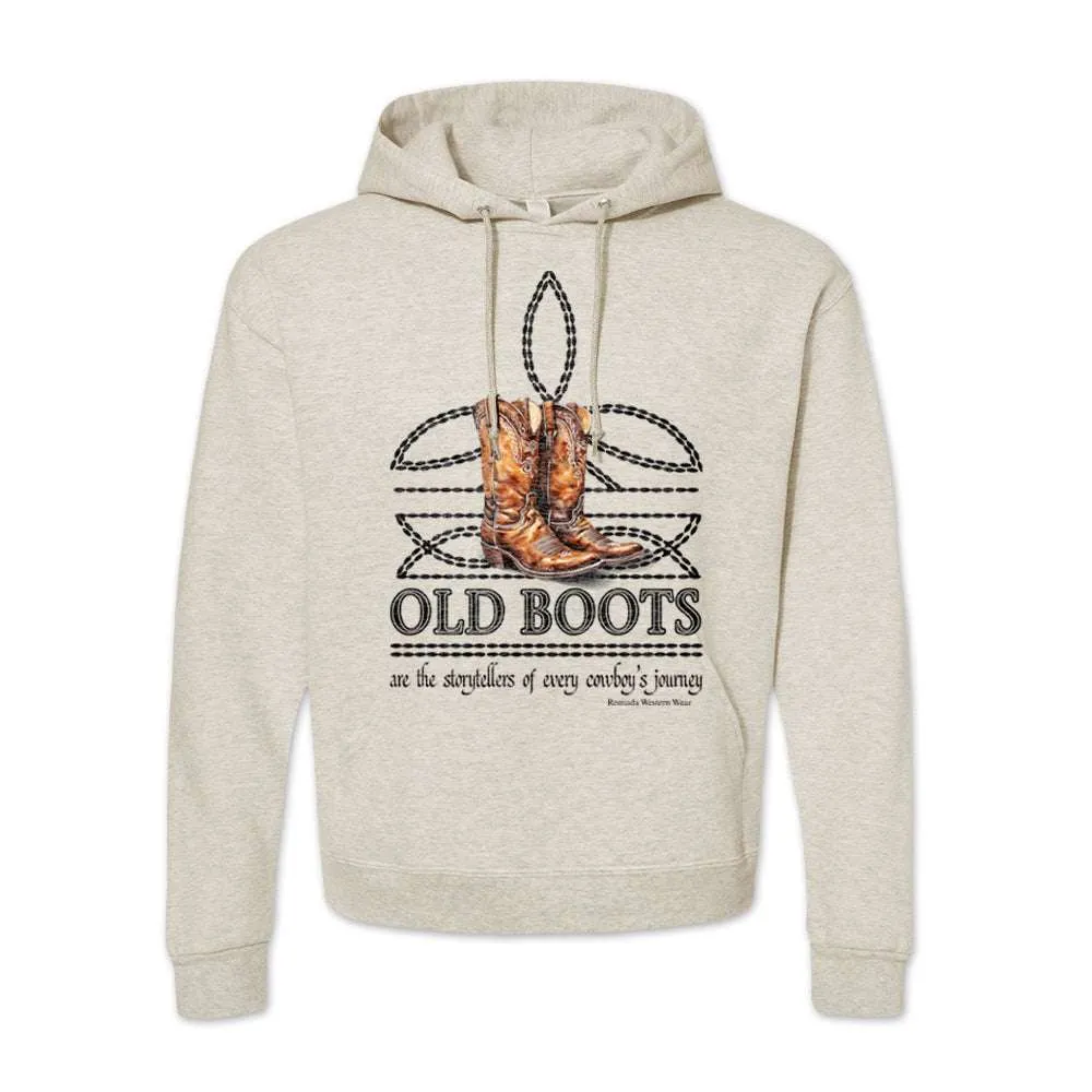 OLD BOOTS Cowboy Adult Men's Western Pullover Hoodie