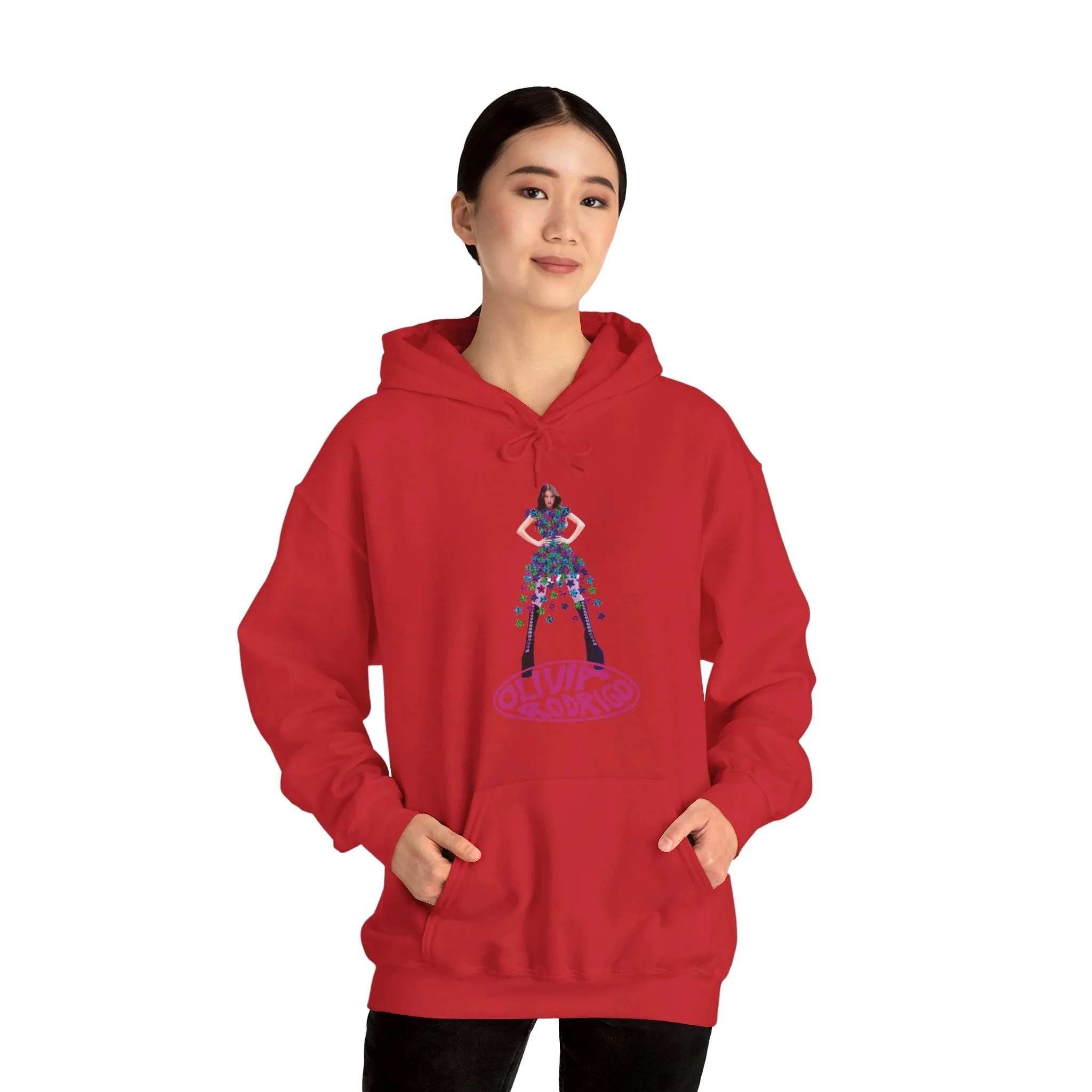 Olivia Rodrigo Hits Magazine Cover Unisex Heavy Blend Hooded Sweatshirt