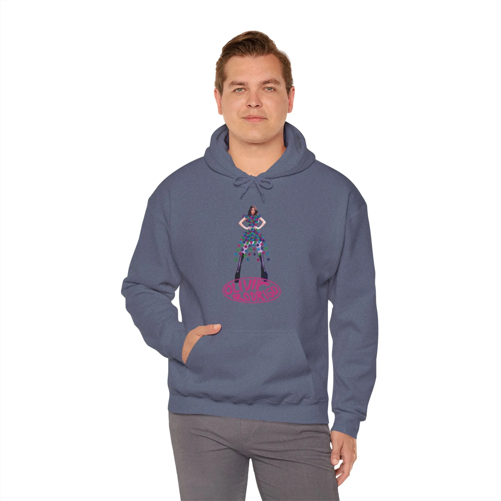 Olivia Rodrigo Hits Magazine Cover Unisex Heavy Blend Hooded Sweatshirt