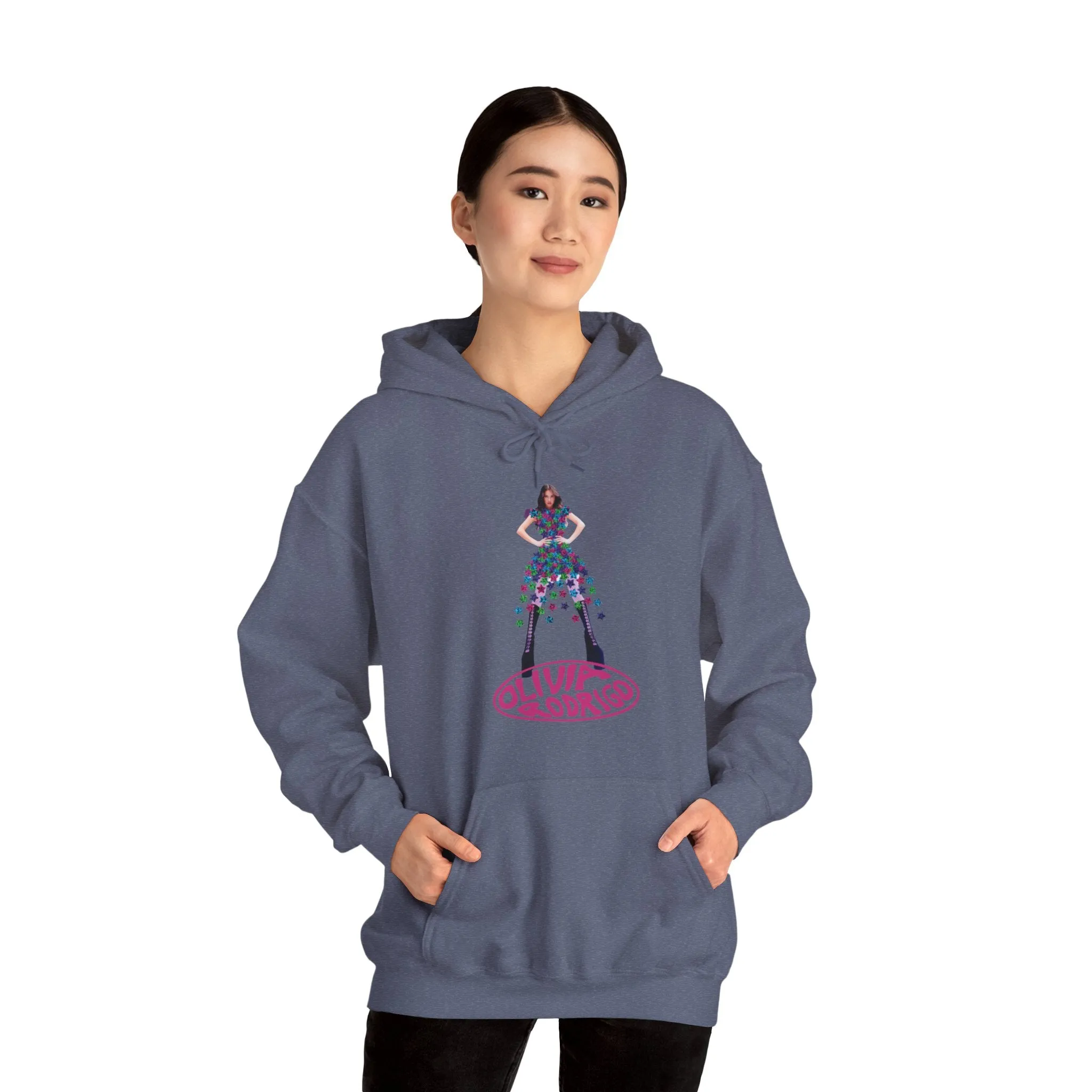 Olivia Rodrigo Hits Magazine Cover Unisex Heavy Blend Hooded Sweatshirt
