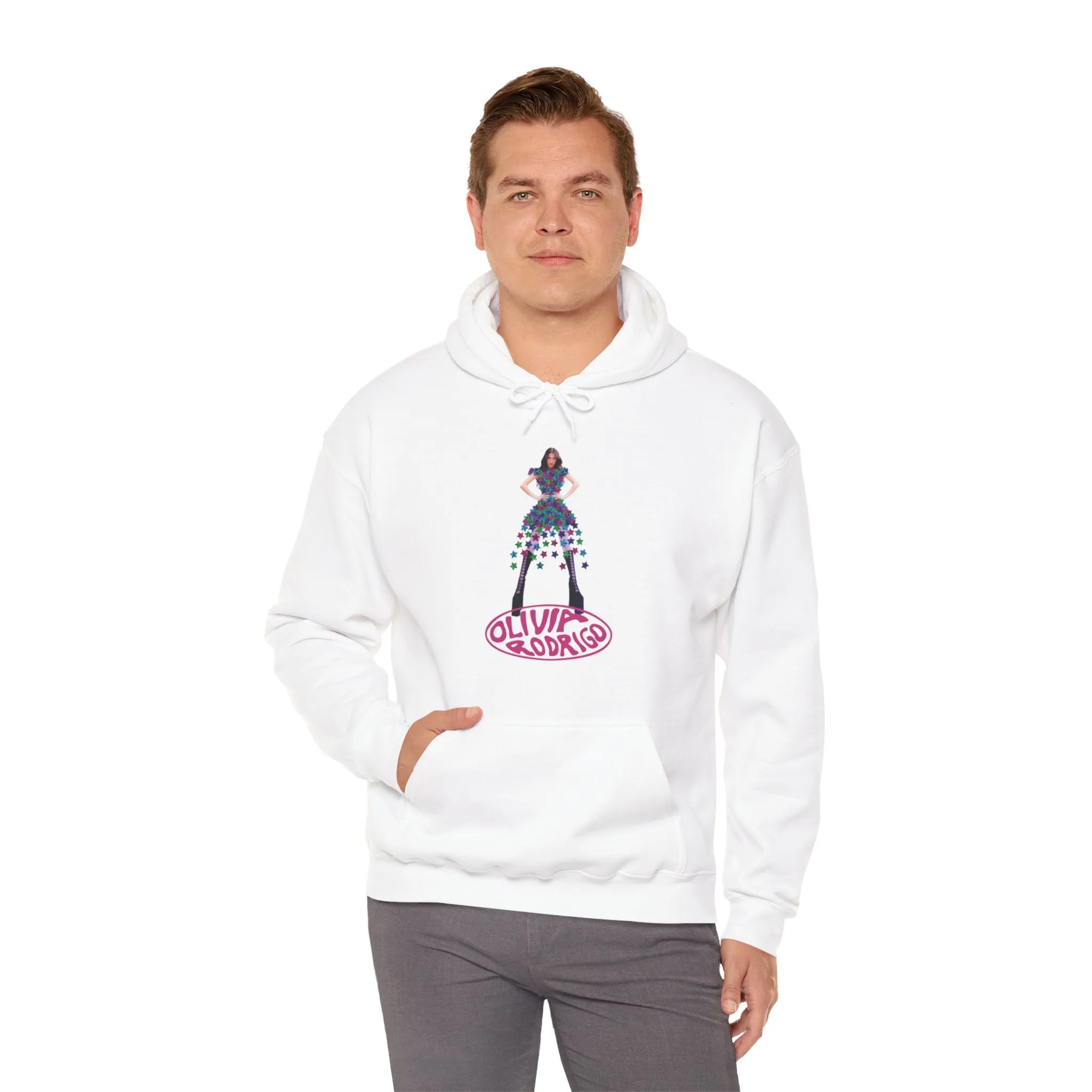 Olivia Rodrigo Hits Magazine Cover Unisex Heavy Blend Hooded Sweatshirt