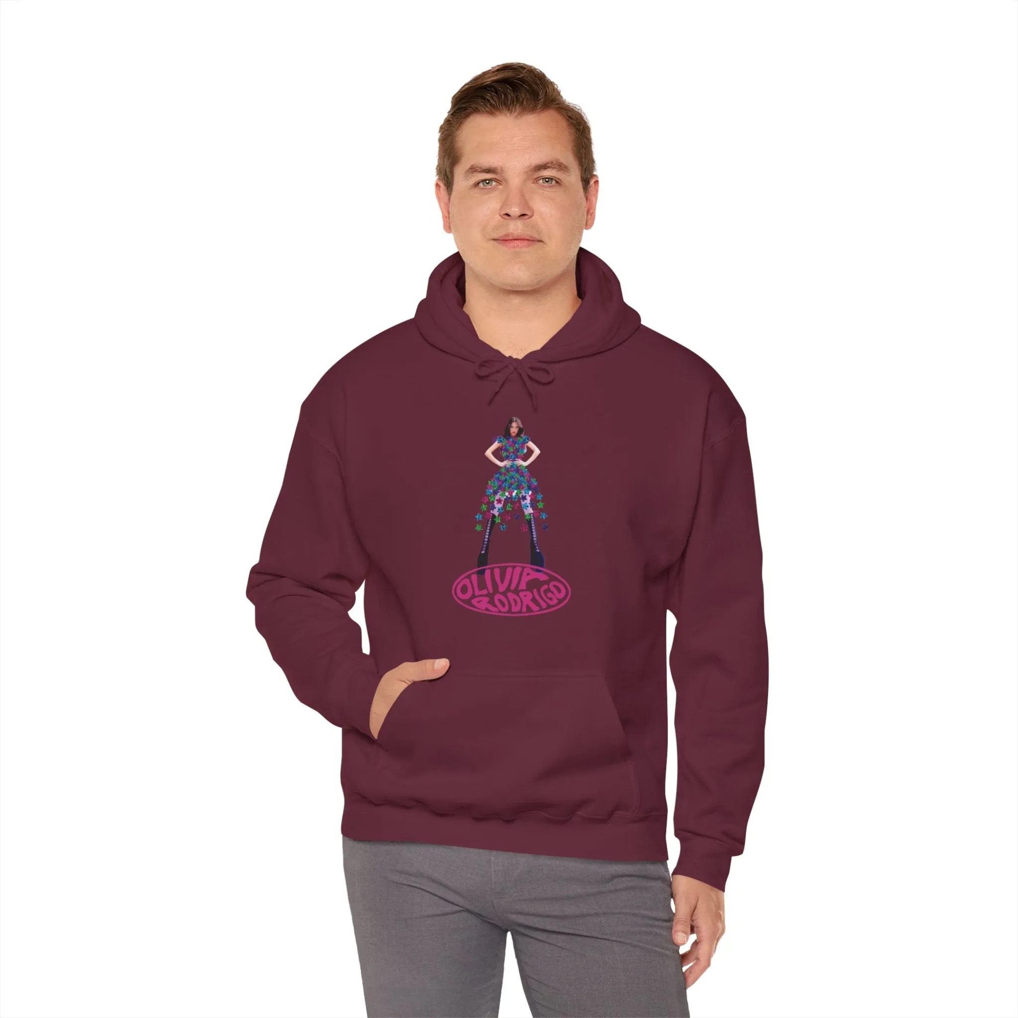 Olivia Rodrigo Hits Magazine Cover Unisex Heavy Blend Hooded Sweatshirt