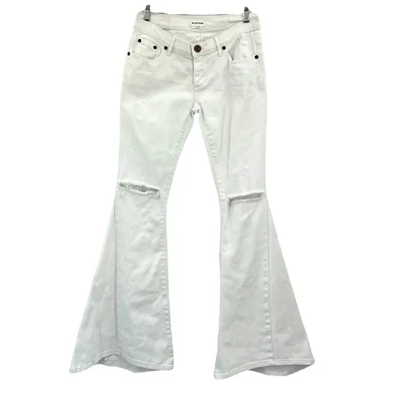 One Teaspoon LUXE WHITE MARINES Super Flared distressed, Jean’s SZ 28