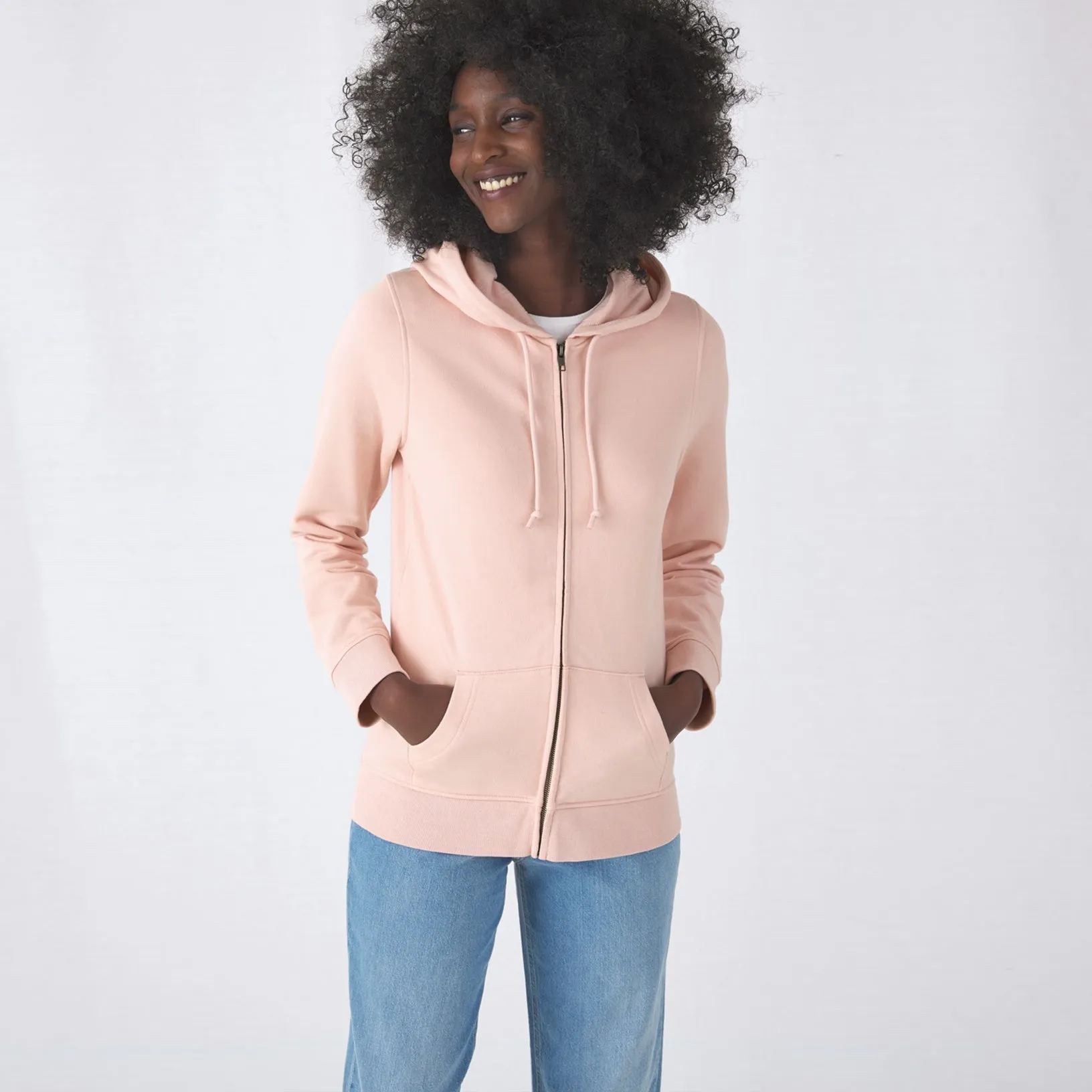Organic Essential Zipped Hoodie: Womens