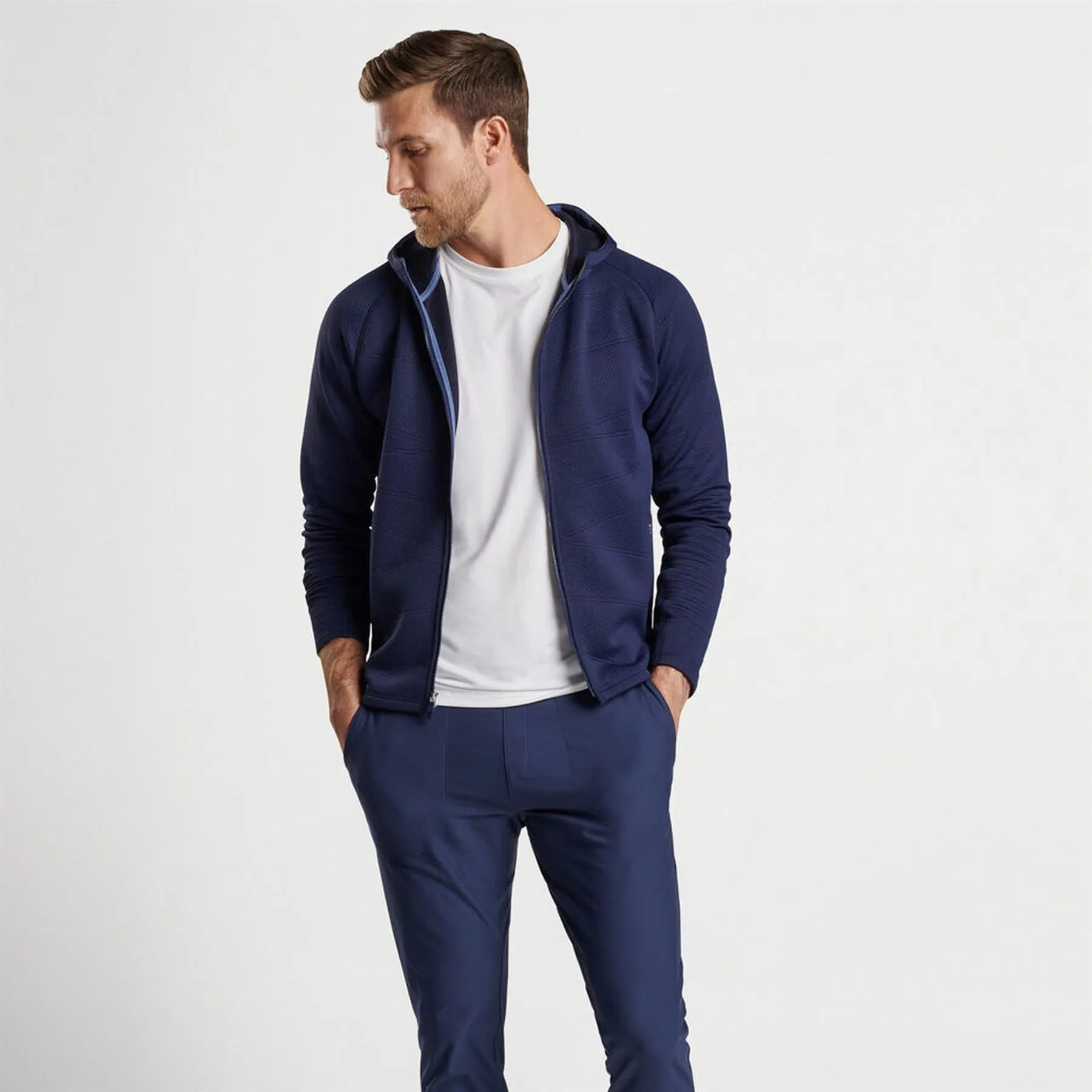 Orion Performance Quilted Hoodie Navy