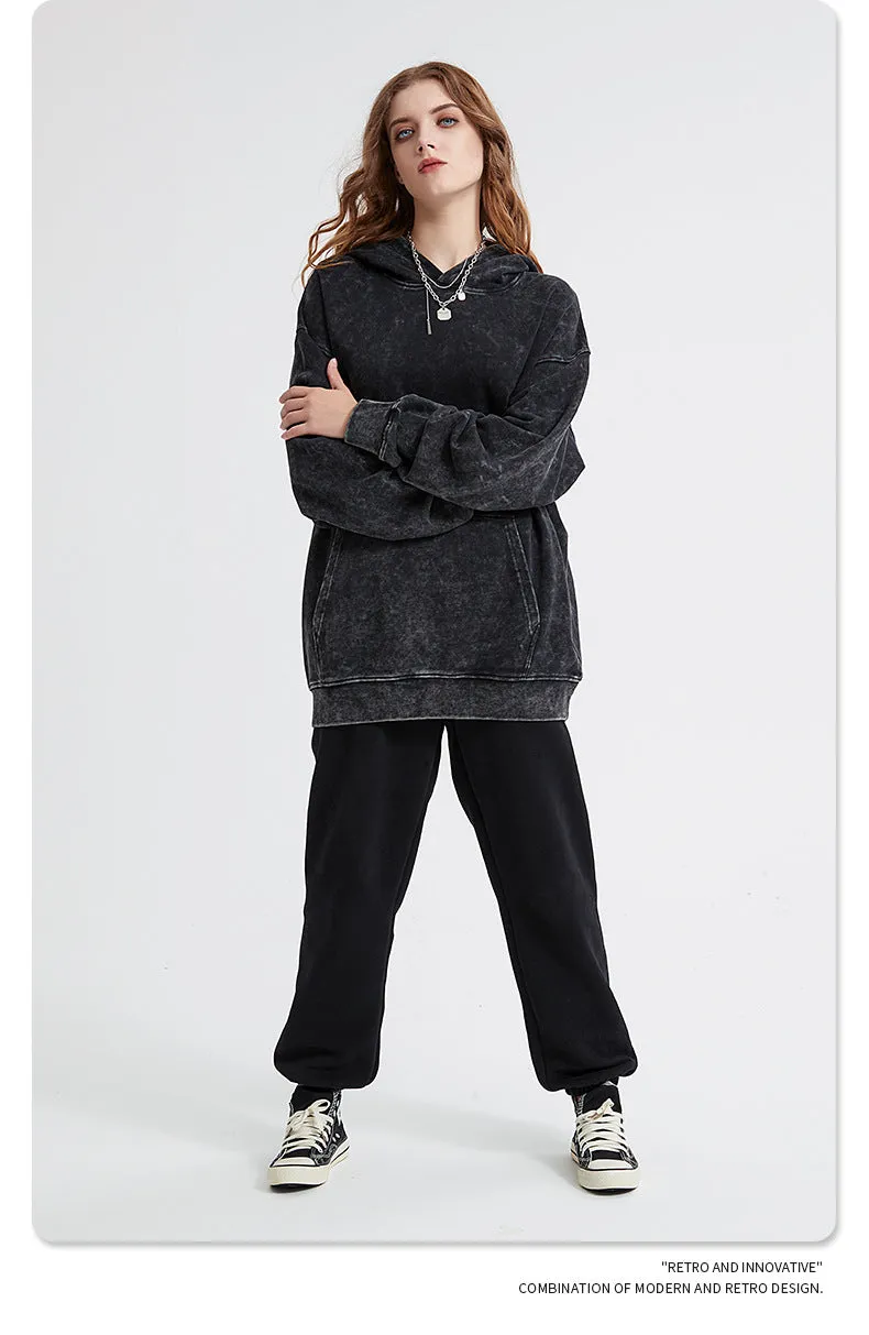Oversized Dyed Washed Hoodie