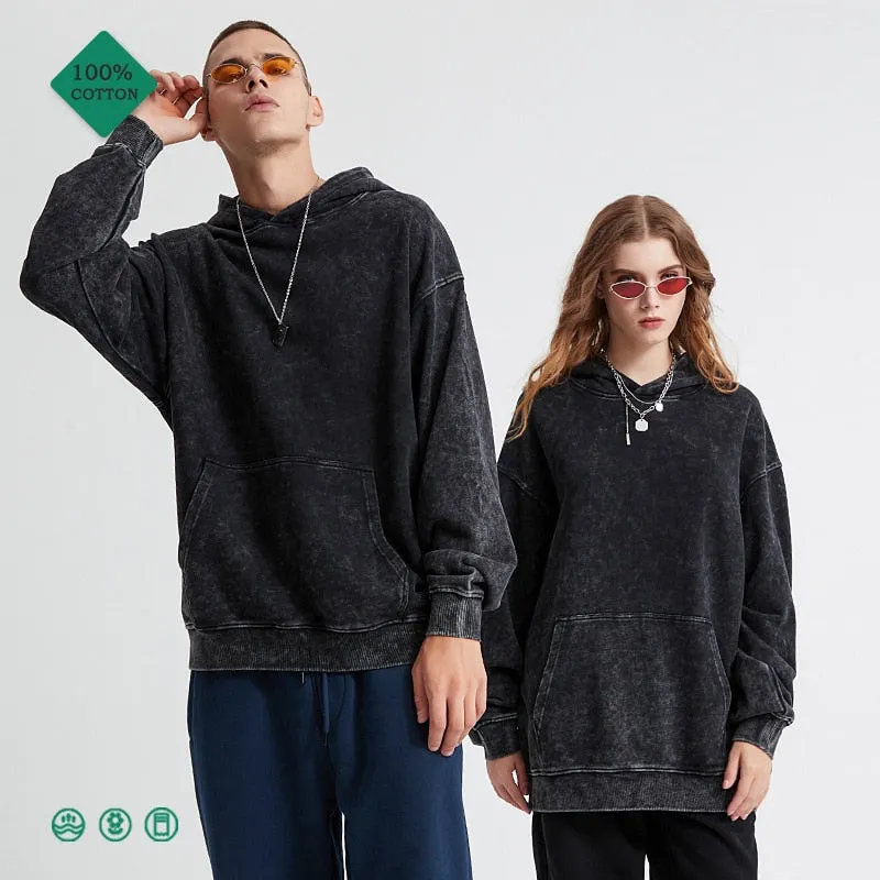Oversized Dyed Washed Hoodie