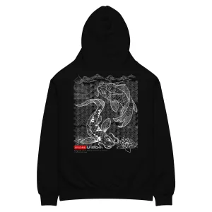 OVERSIZED RELAXED FIT HOODIE JAPAN ART BLACK
