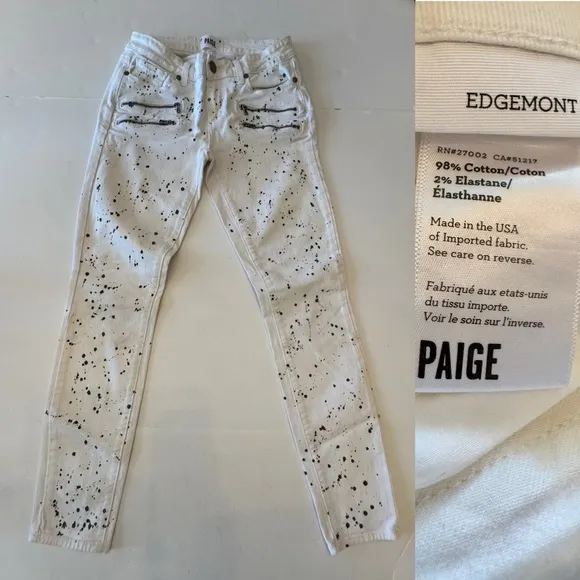 Paige Edgemont Van Gogh Verdugo Splatter Jeans Sz 29