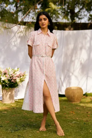 Pana Dusty Rose Shirt Dress