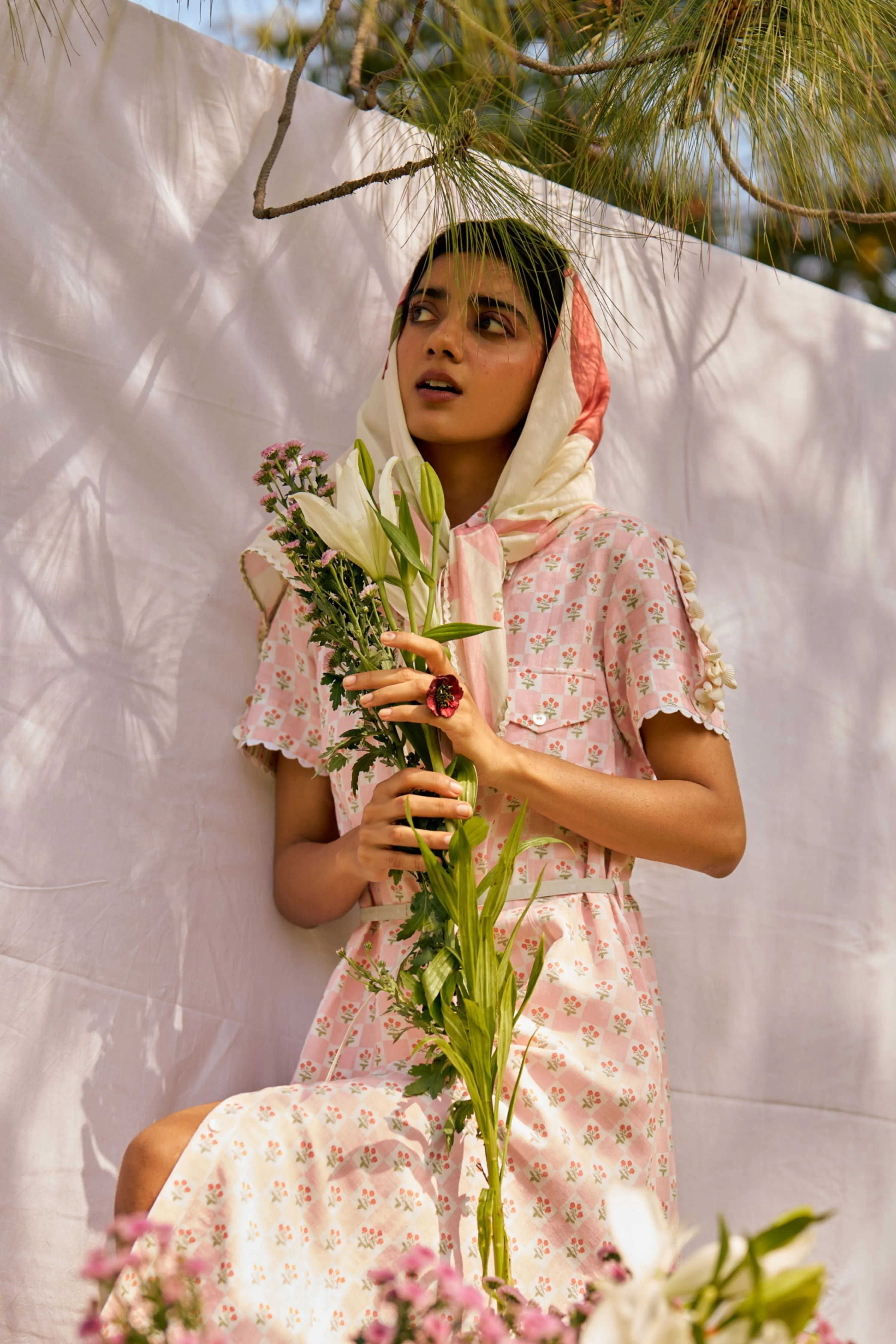Pana Dusty Rose Shirt Dress