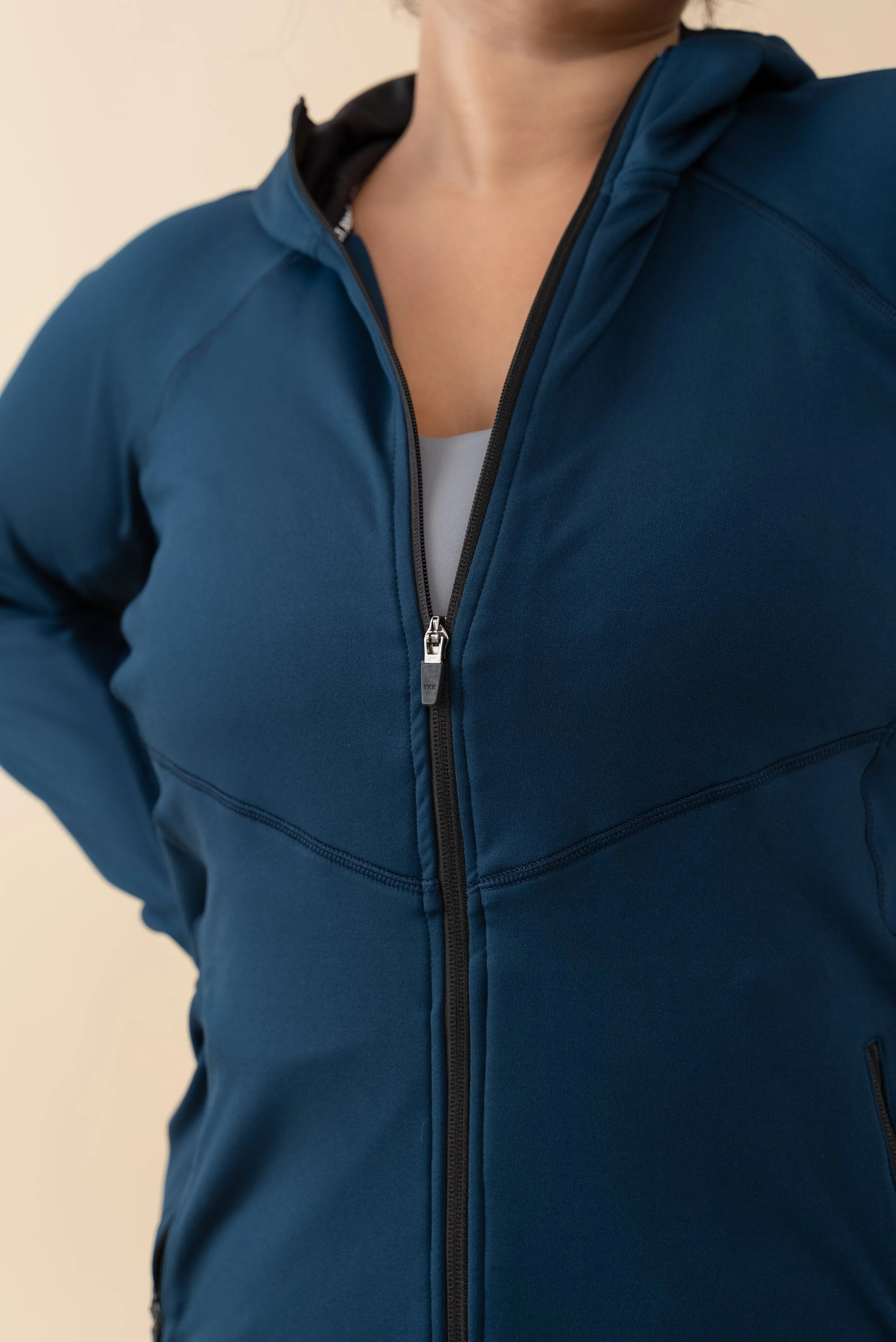 Performance Hooded Jacket: Blue