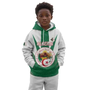 Personalised Afro Algeria Kid Hoodie Coat Of Arms With Islamic Pattern LT15