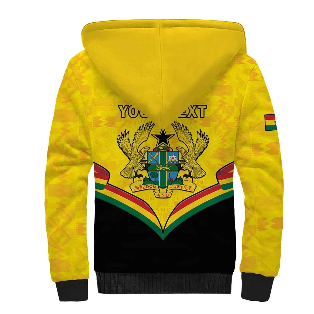 Personalised Afro Ghana Sherpa Hoodie 68th Anniversary Independence LT15