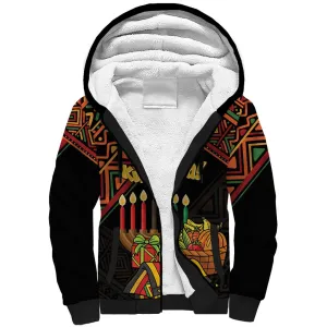 Personalized African Happy Kwanzaa Sherpa Hoodie LT01