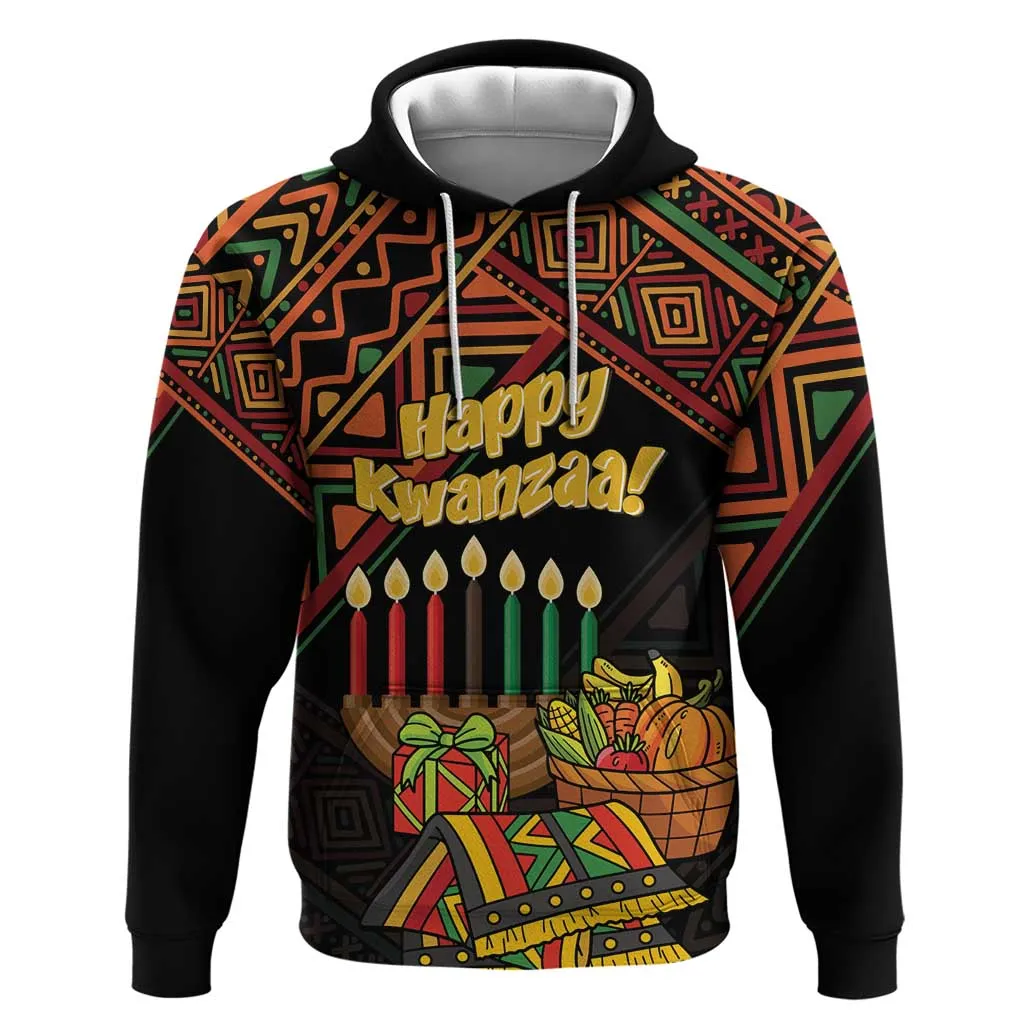 Personalized African Happy Kwanzaa Zip Hoodie LT01