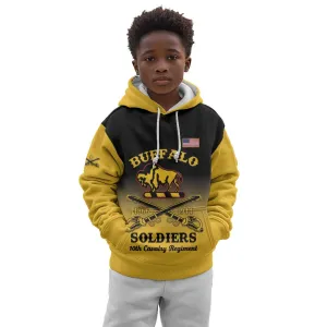 Personalized Afro-Americans Buffalo Soldiers Kid Hoodie 10th Cavalry Regiment LT15