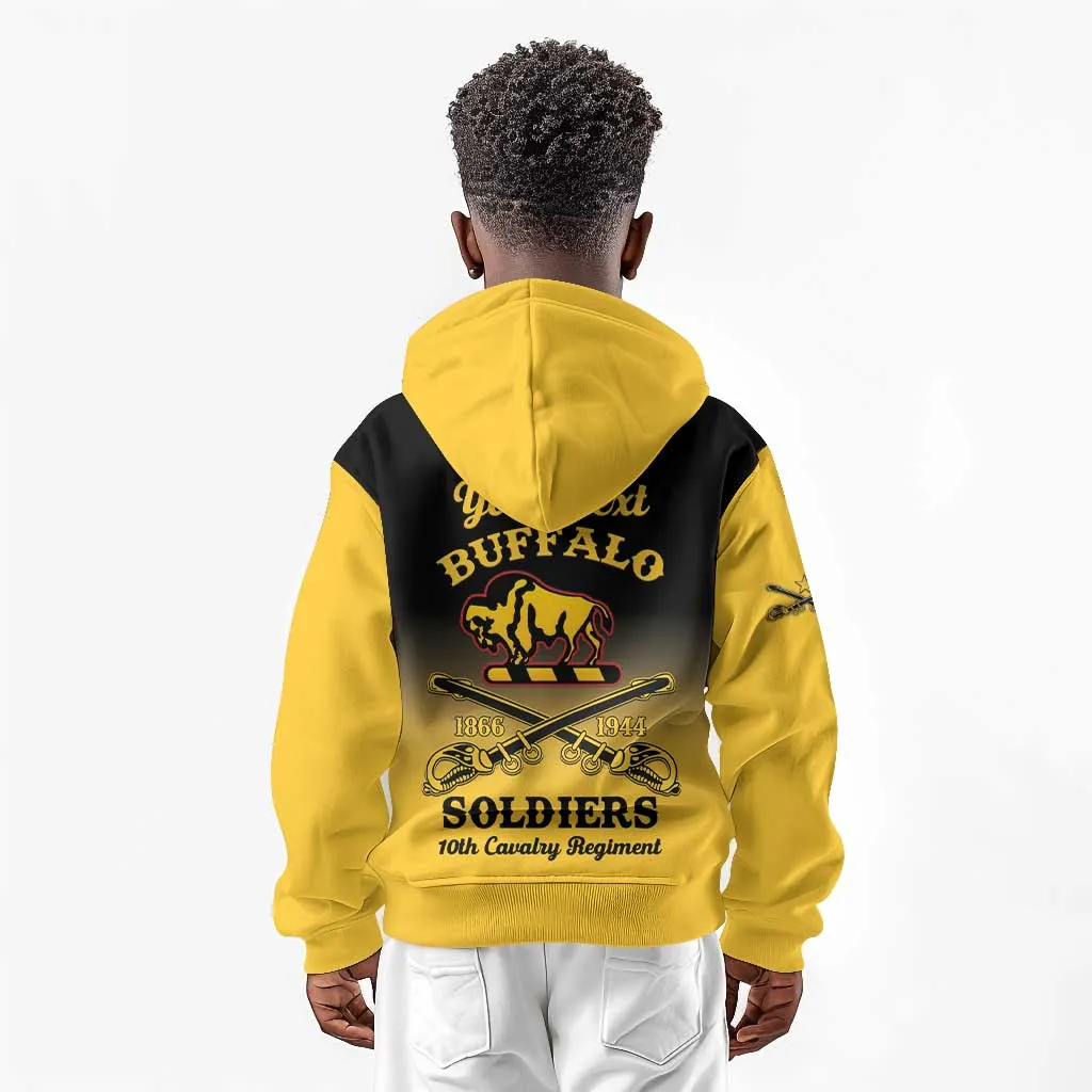 Personalized Afro-Americans Buffalo Soldiers Kid Hoodie 10th Cavalry Regiment LT15