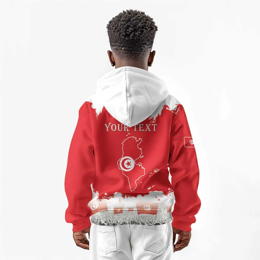 Personalized Afro Tunisia Kid Hoodie Happy 69th Anniversary Independence LT15