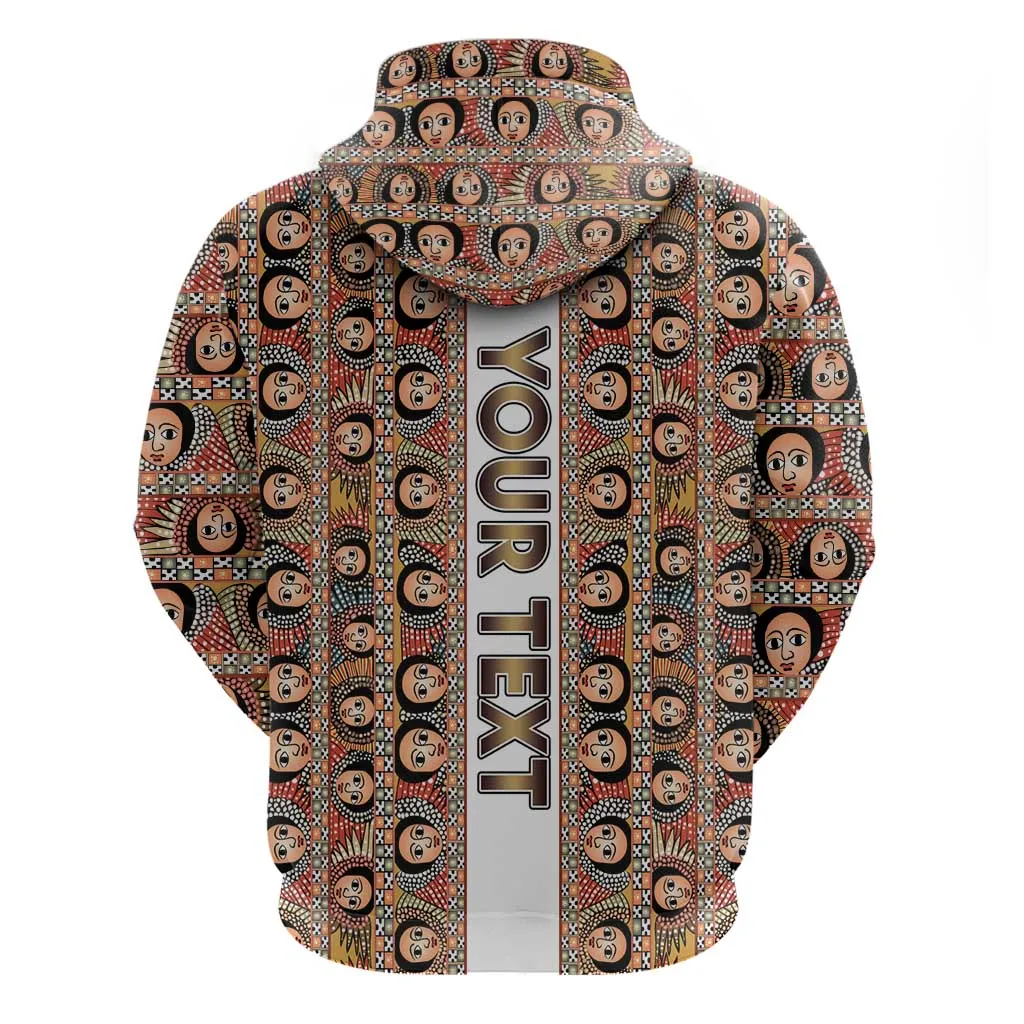 Personalized Ethiopia Zip Hoodie Ethiopian Tewahedo Angel Orthodox LT15