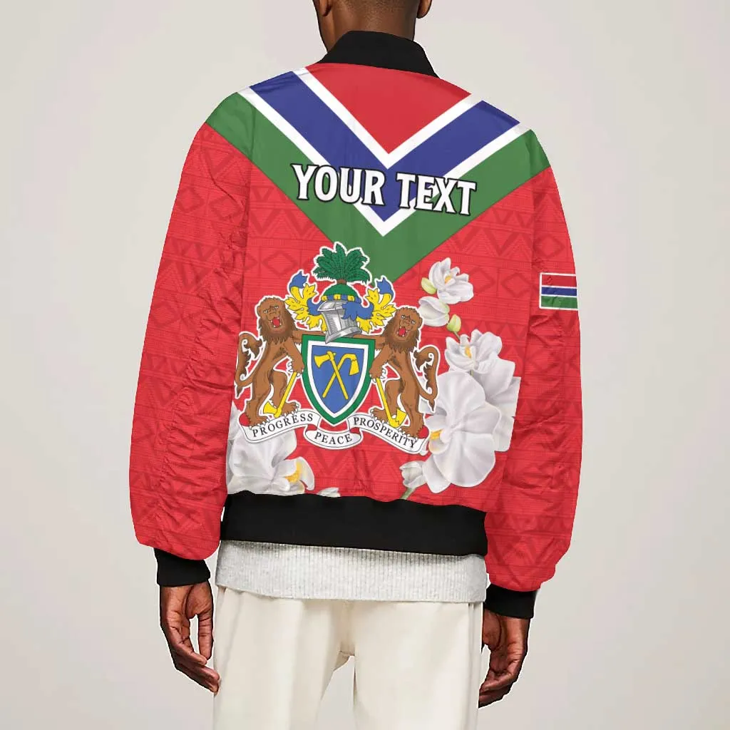 Personalized Gambia Bomber Jacket Coat Of Arms - African Pattern LT15