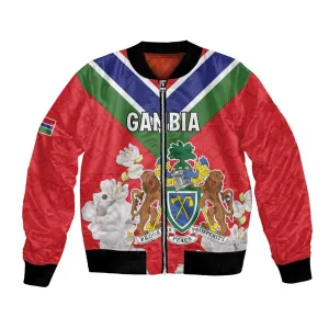 Personalized Gambia Bomber Jacket Coat Of Arms - African Pattern LT15