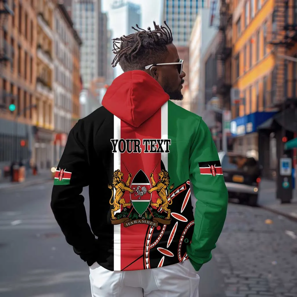 Personalized Jamhuri Day Zip Hoodie Kenya Map With African Shield LT18
