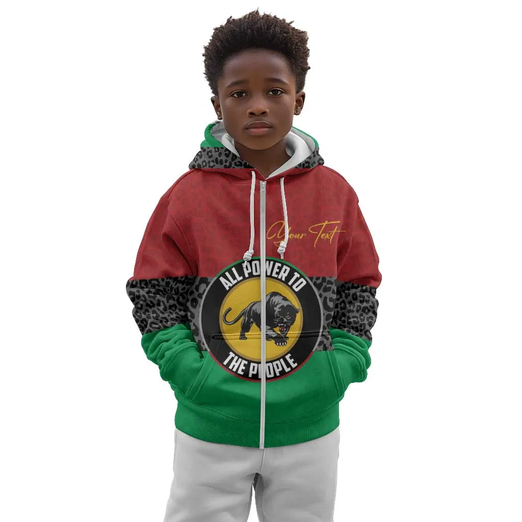 Personalized Pan African Black Panther Kid Hoodie All Power To The People DT03