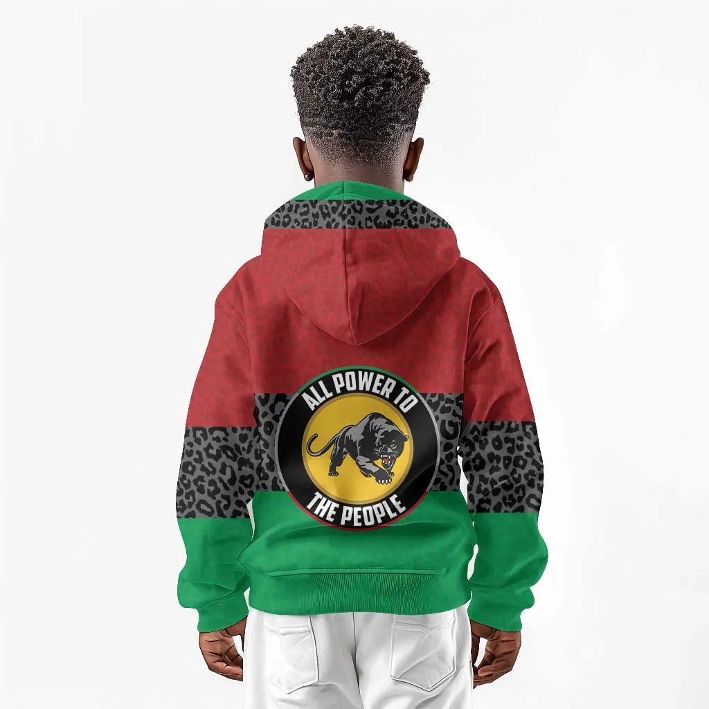 Personalized Pan African Black Panther Kid Hoodie All Power To The People DT03