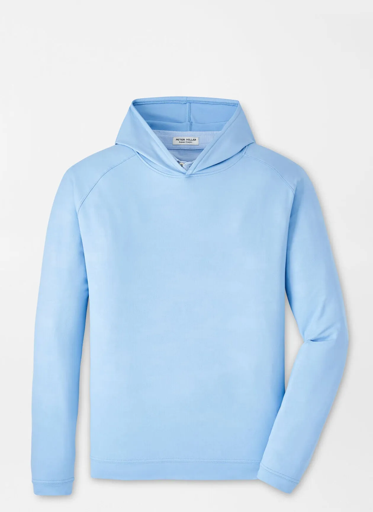 Peter Millar Mens Classic Fit Pine Camo Performance Hoodie - COTTAGE BLUE