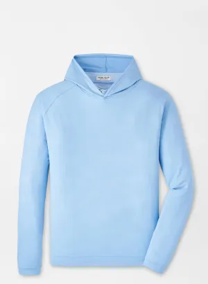 Peter Millar Mens Classic Fit Pine Camo Performance Hoodie - COTTAGE BLUE