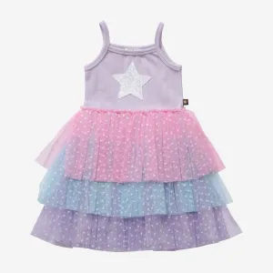 Petite Hailey Three Layered Tutu Dress - Purple