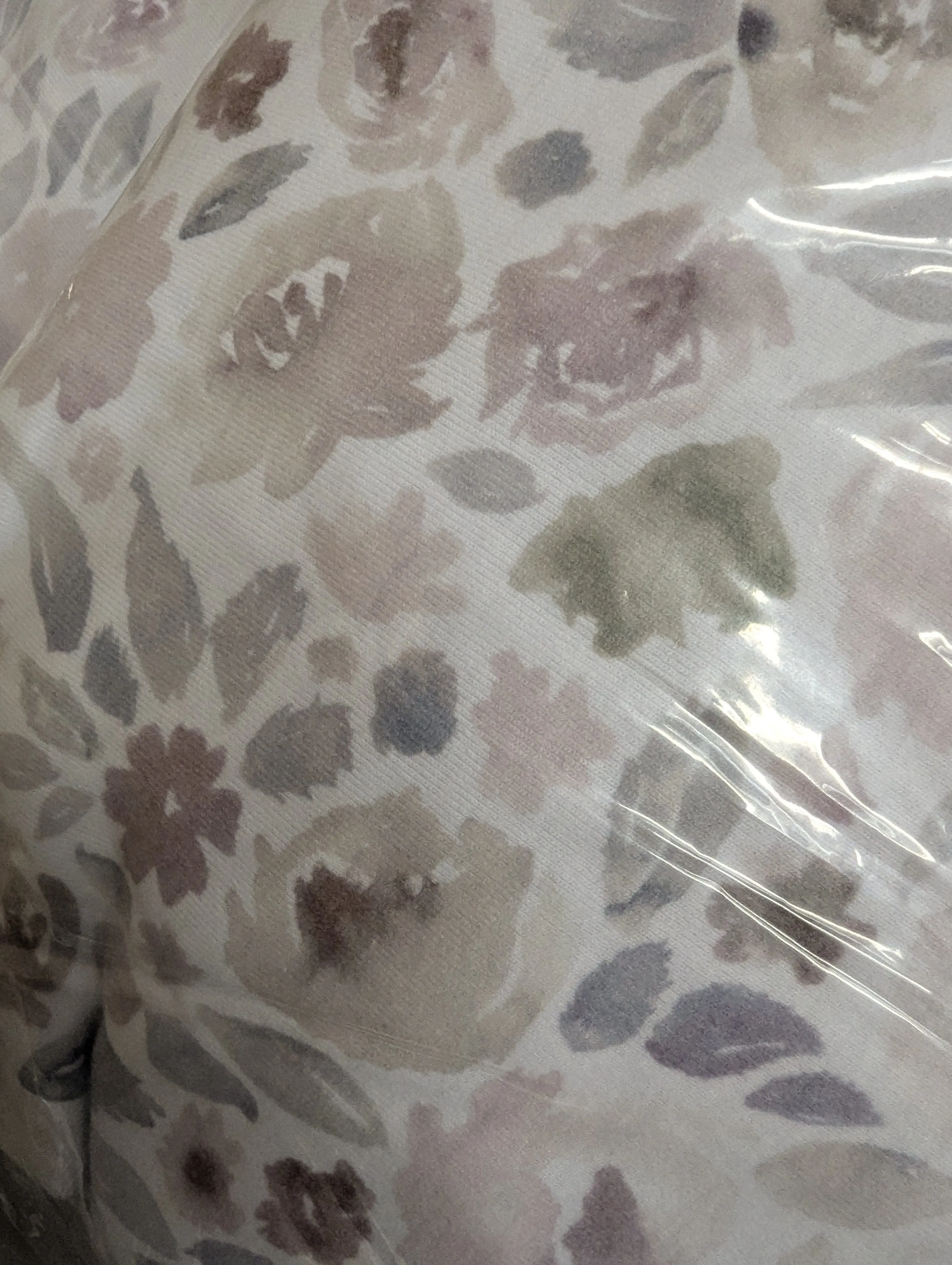 PHC- Watercolor Floral Pullover Hoodie w/Muted Mauve Stripe Bottom