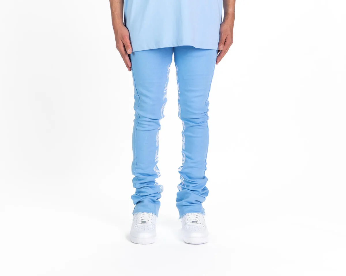 Pheelings AGAINST ALL ODDS FLARE STACK DENIM  (CYAN BLUE/WHITE)