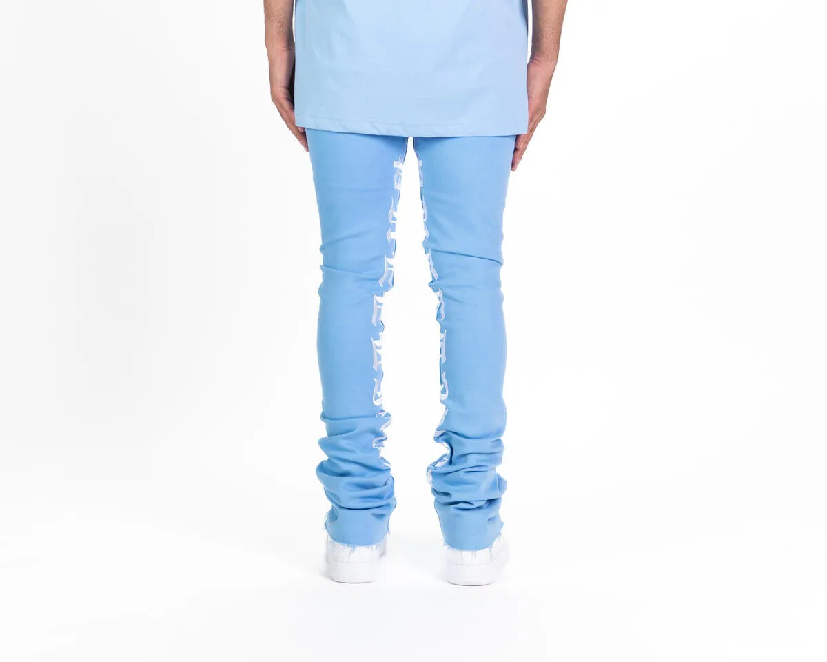 Pheelings AGAINST ALL ODDS FLARE STACK DENIM  (CYAN BLUE/WHITE)