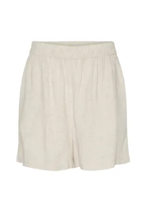 Pieces - Shorts - Linen Birch/Melange - Pia