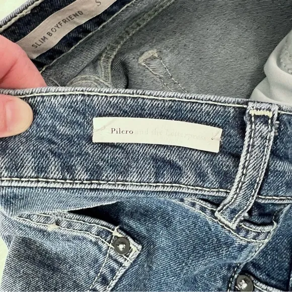 Pilcro and the Letterpress Anthropologie Boyfriend Star Embroidered Sequin Jeans