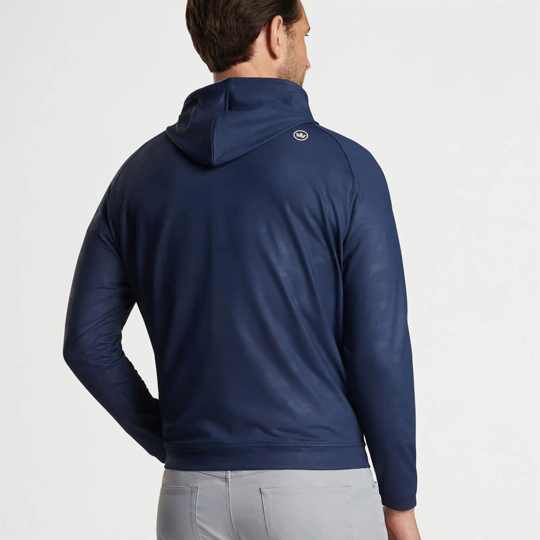 Pine Camo Performance Hoodie Navy