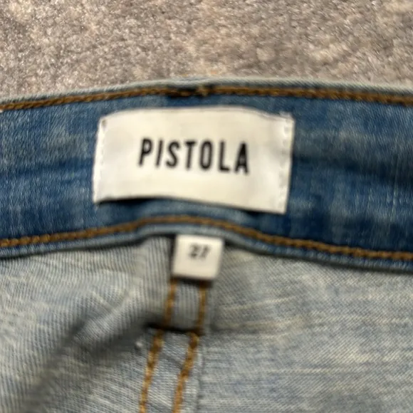 PISTOLA DISTRESSED HIGH WAIST SKINNY JEANS SIZE 27