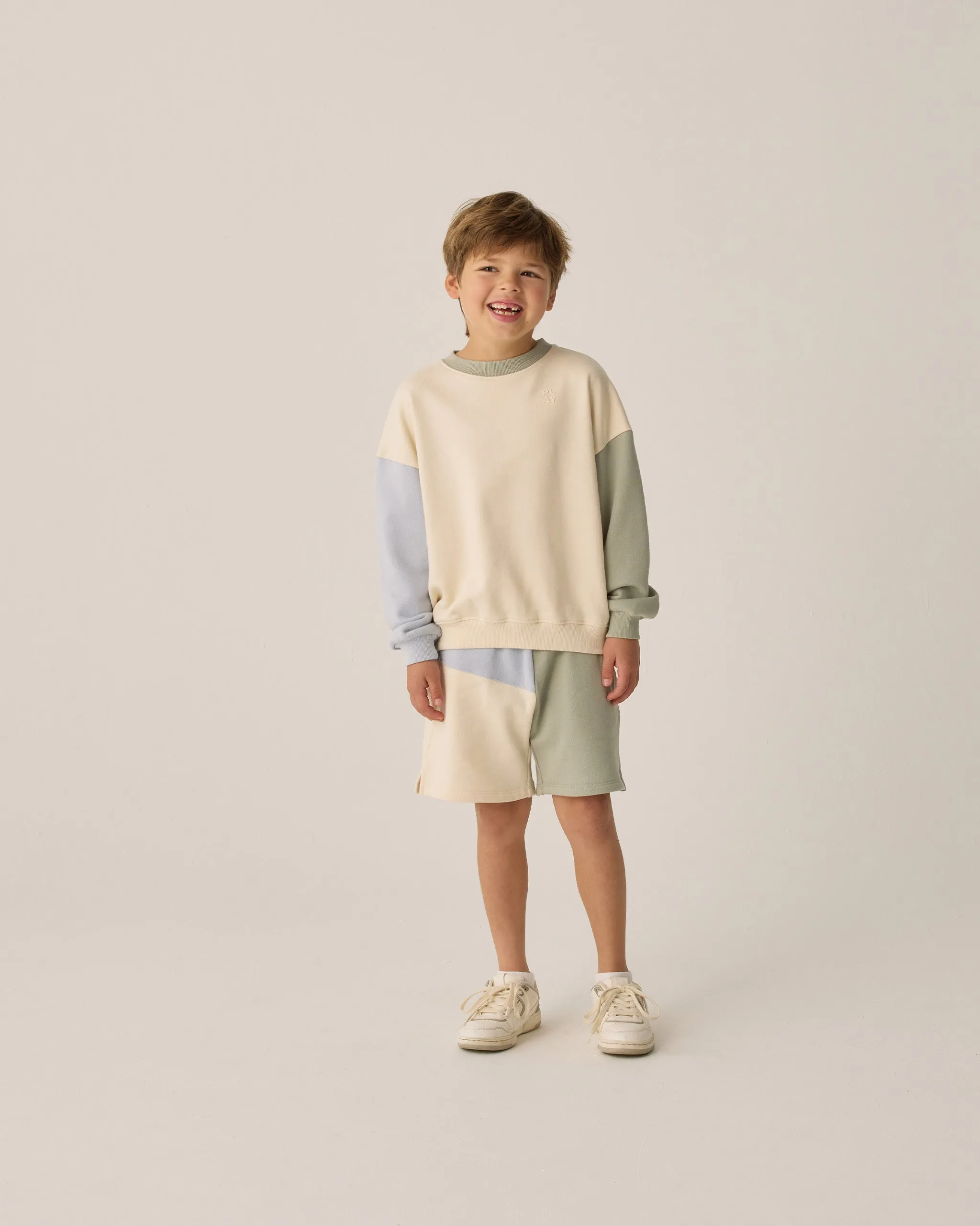 Play by Rylee & Cru Boxing Short - Sage Color Block
