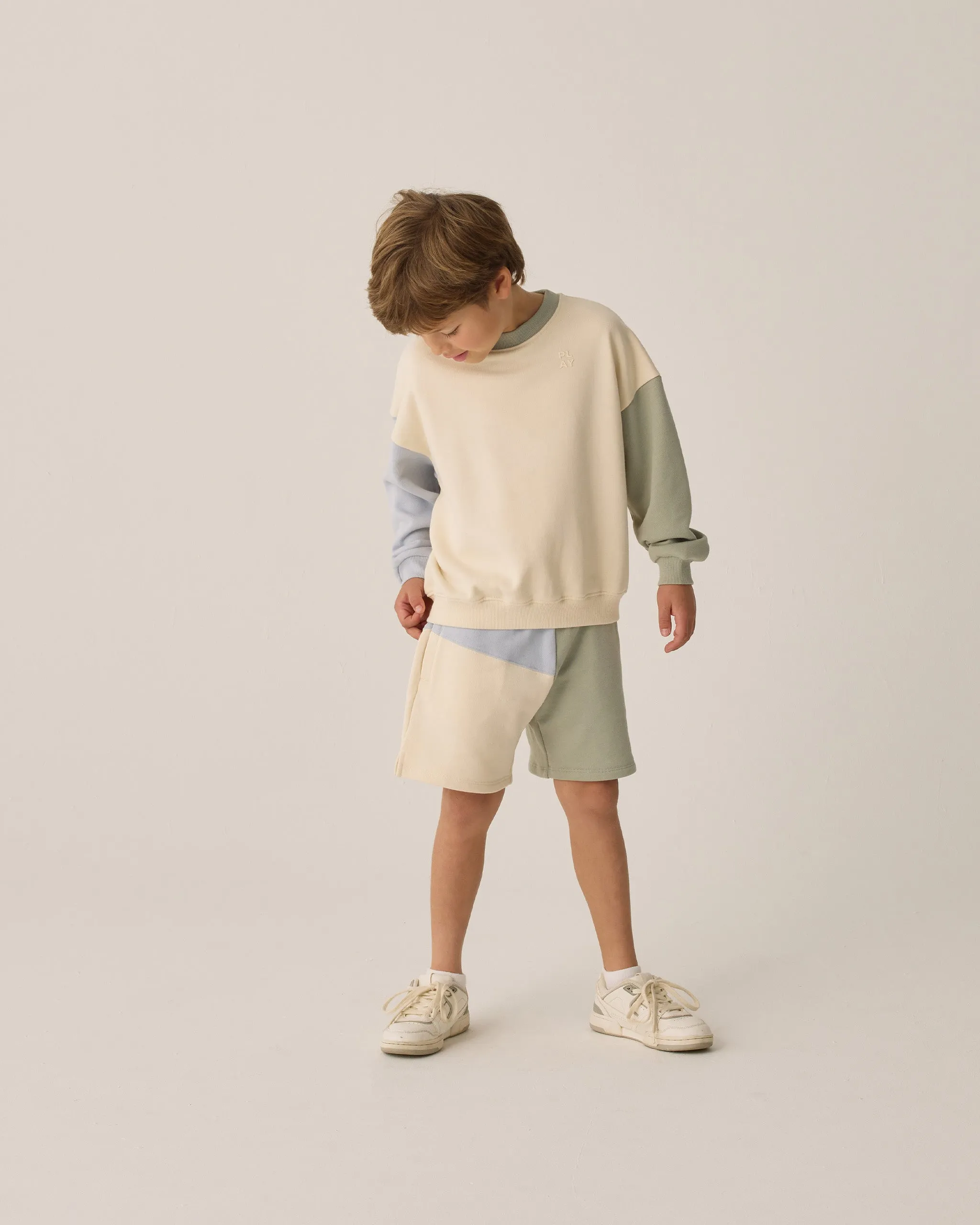Play by Rylee & Cru Boxing Short - Sage Color Block